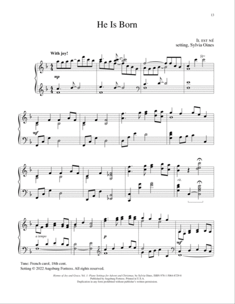 Hymns of Joy and Grace, Vol. 1 Piano Solo scores gallery preview page 7