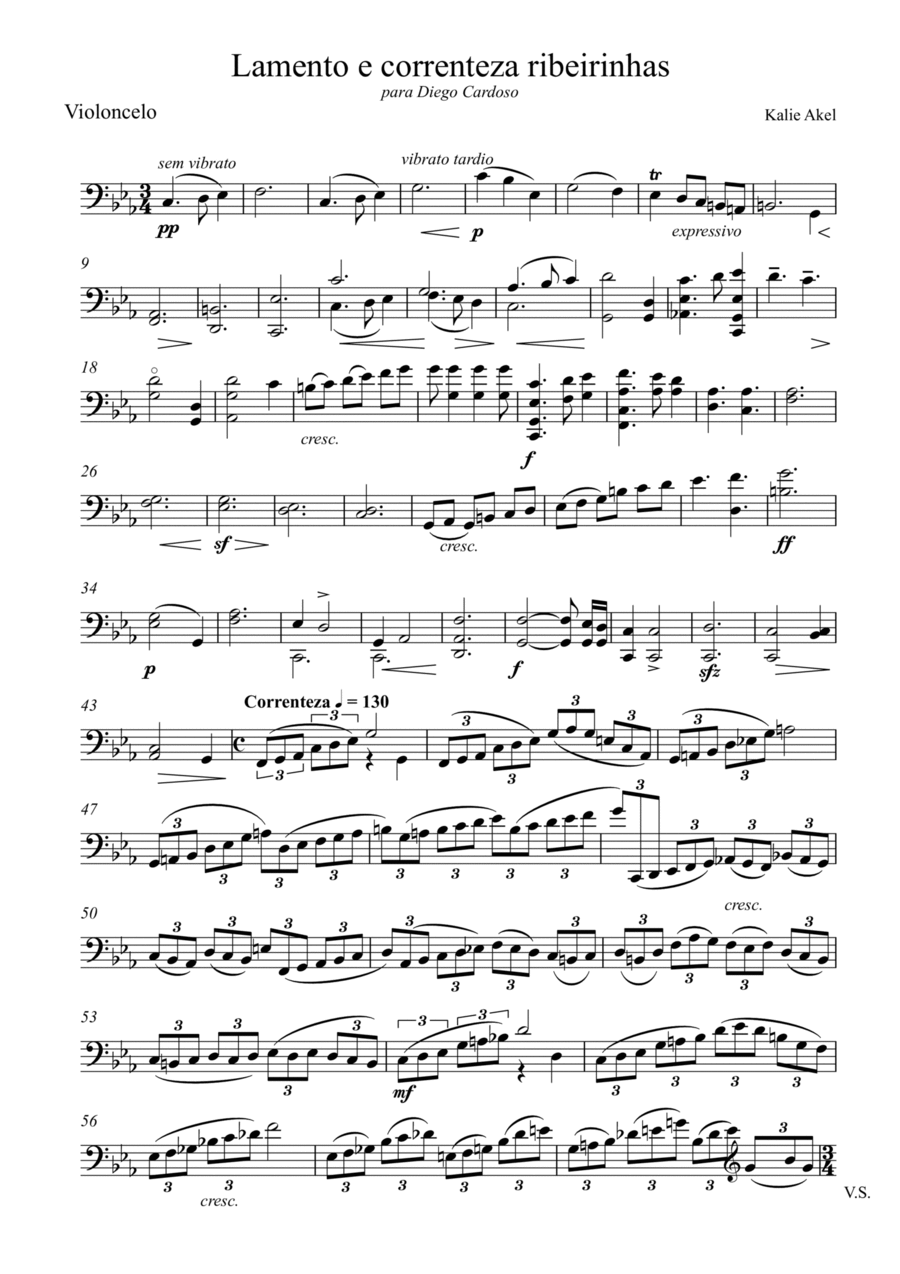 Lamento e correnteza ribeirinhas Chamber Music scores gallery preview page 1