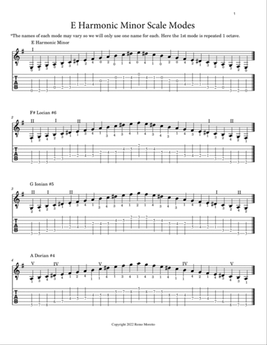 The Complete Book of Modes for Guitar Book 3 The Harmonic Minor Scale Modes Piano scores gallery preview page 6
