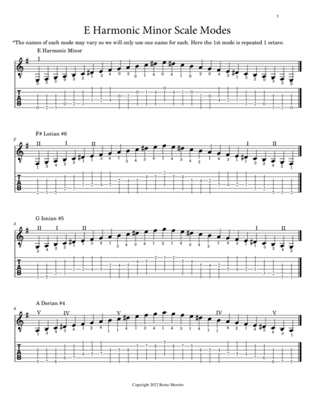 The Complete Book of Modes for Guitar Book 3 The Harmonic Minor Scale Modes