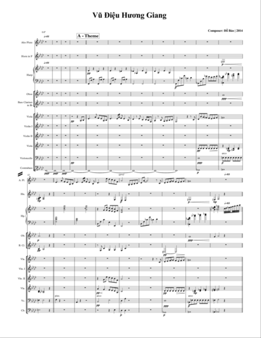 Vũ Điệu Hương Giang | Perfume river’s Dance (Instrumental music)(Score & Parts) String Orchestra scores gallery preview page 1