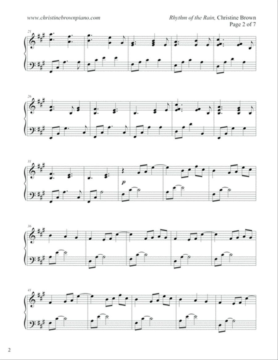 Solo Piano - SOUVENIRS Songbook - Christine Brown Piano Solo scores gallery preview page 4
