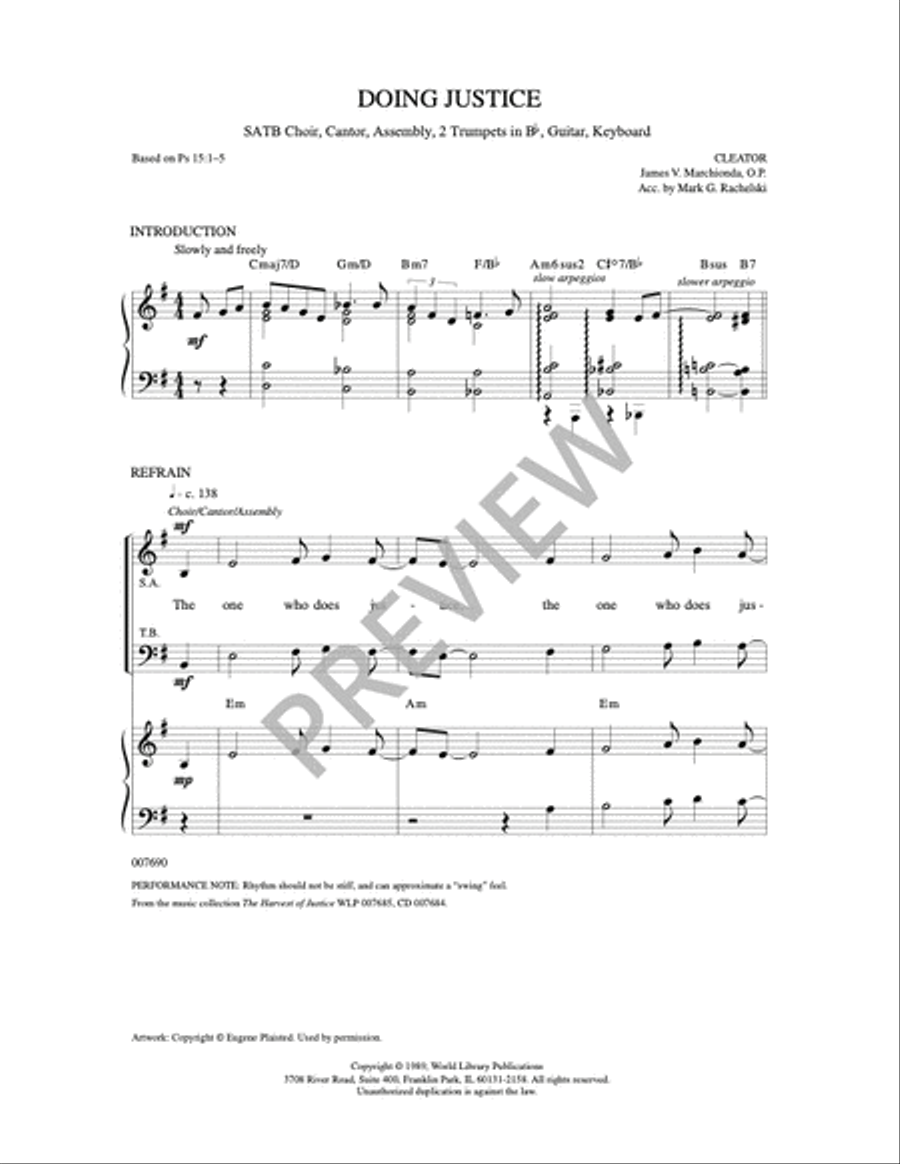 Doing Justice 4-Part scores gallery preview page 5
