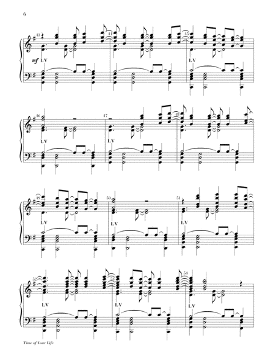 Time of Your Life (Good Riddance) Handbell Choir scores gallery preview page 6