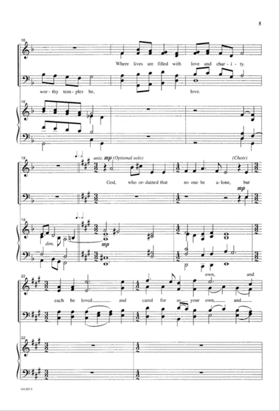 A Family Prayer 4-Part scores gallery preview page 5