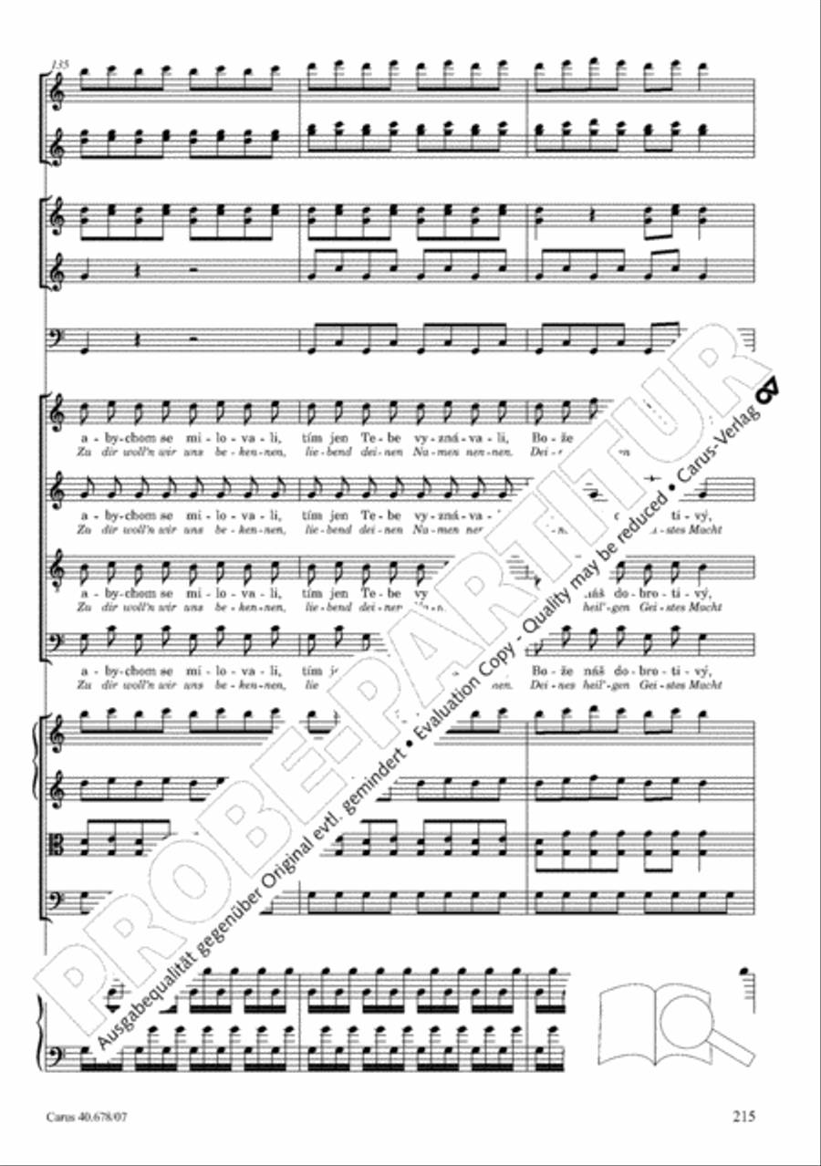 Missa pastoralis bohemica 4-Part scores gallery preview page 228