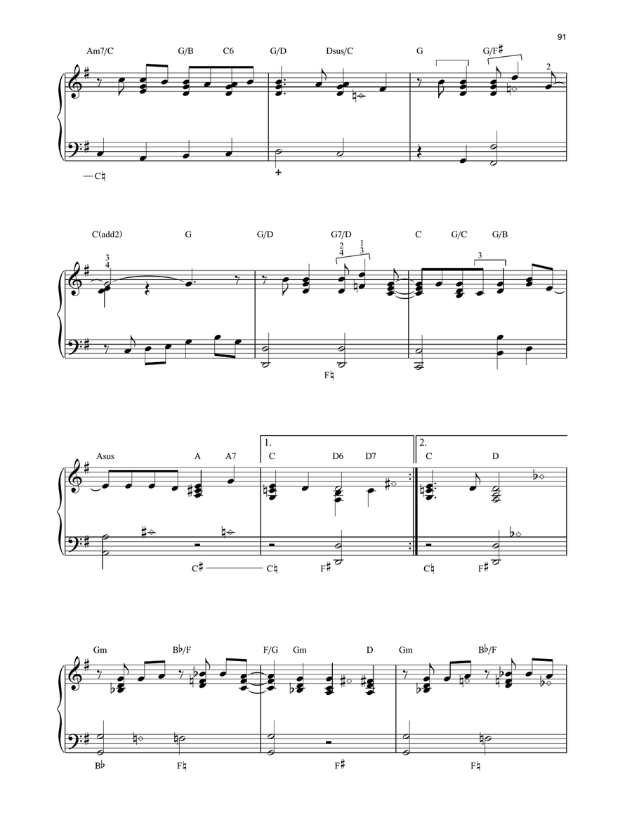 Lullabye (Goodnight, My Angel) Harp scores gallery preview page 2
