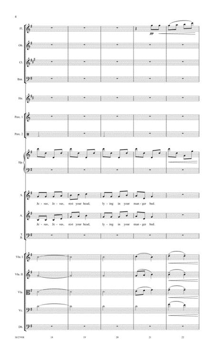 Jesus, Jesus, Rest Your Head - Chamber Orchestra Score and Parts