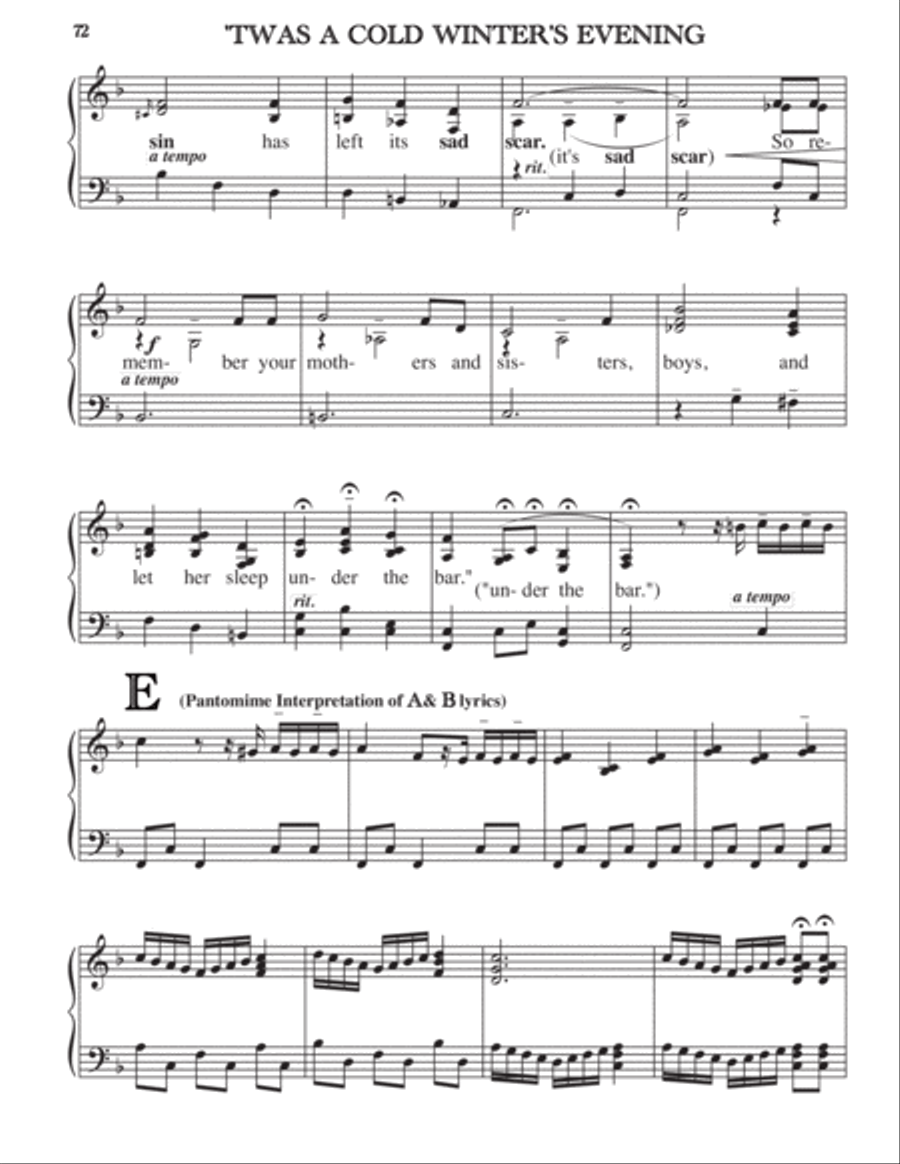 ’TWAS A COLD WINTER’S EVENING TTBB scores gallery preview page 4