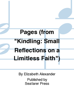 Book cover for Pages (from "Kindling: Small Reflections on a Limitless Faith")