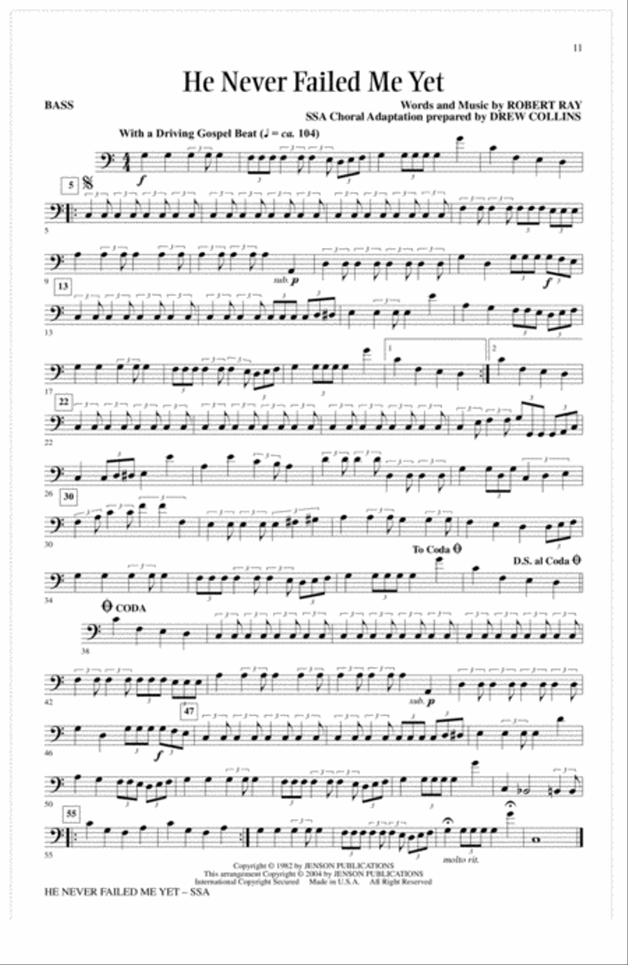 He Never Failed Me Yet (arr. Keith Christopher) TTBB scores gallery preview page 10