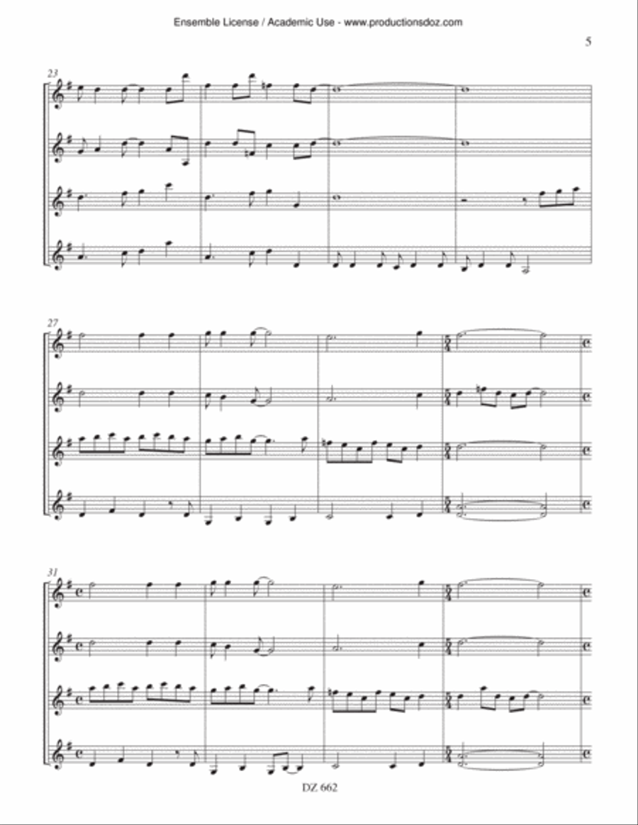 The Lost Doll - Flower Power Suite Guitar Ensemble scores gallery preview page 5