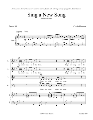 Book cover for Sing a New Song (SATB)