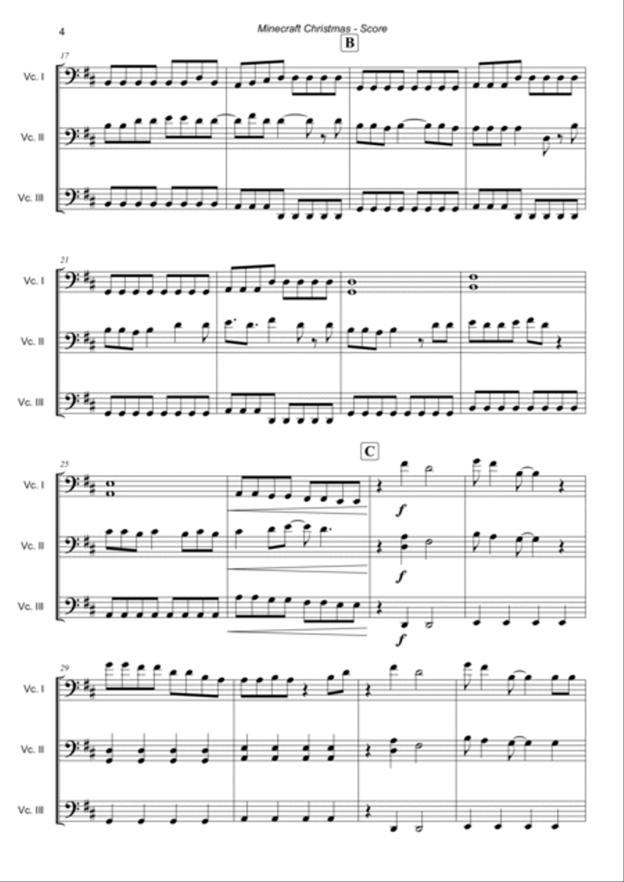 Minecraft String Trio scores gallery preview page 4