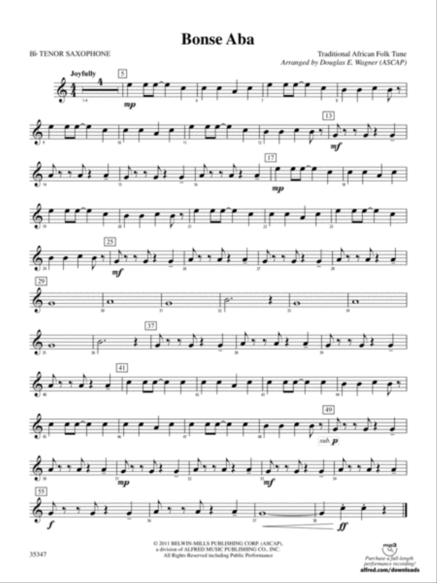 Bonse Aba: B-flat Tenor Saxophone