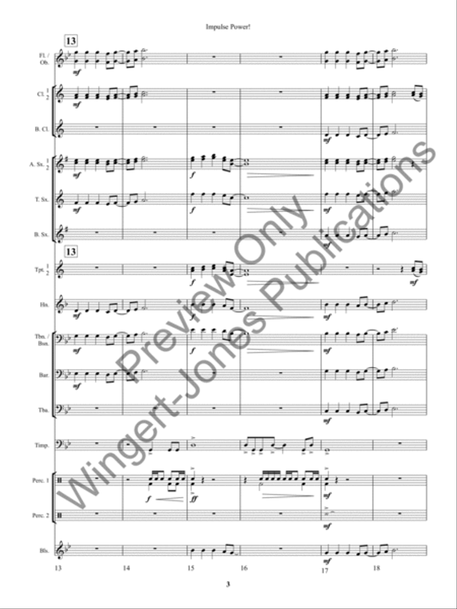 Impulse Power! Concert Band scores gallery preview page 7