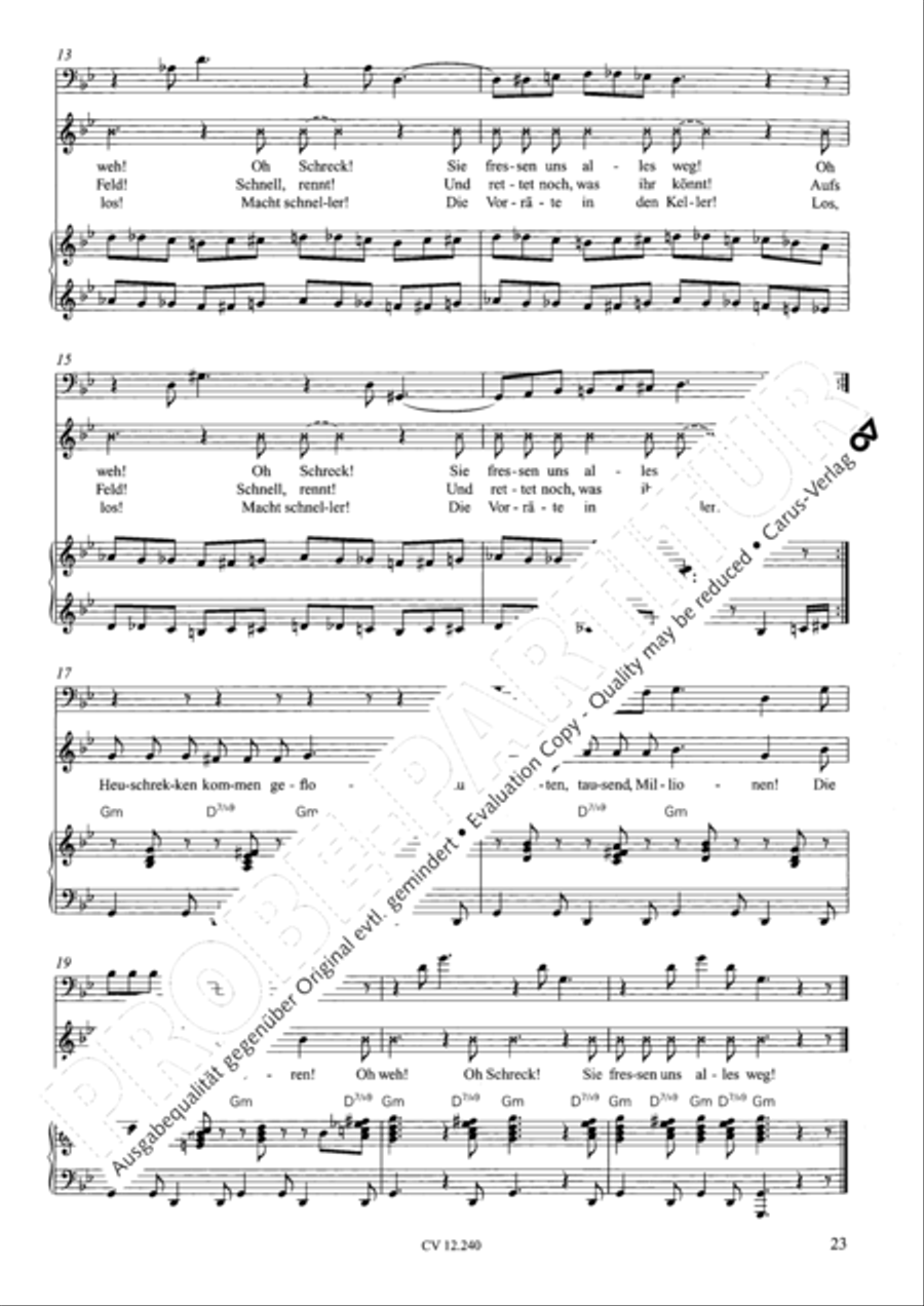 Israel in Agypten Children's Choir scores gallery preview page 24