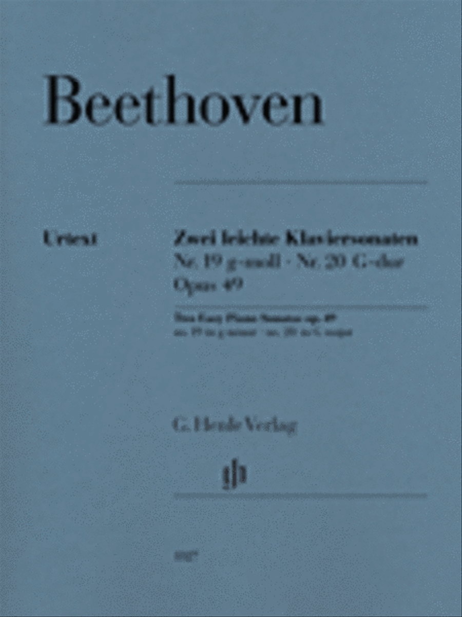 Two Easy Piano Sonatas Nos. 19 and 20, Op. 49 Easy Piano scores gallery preview page 1