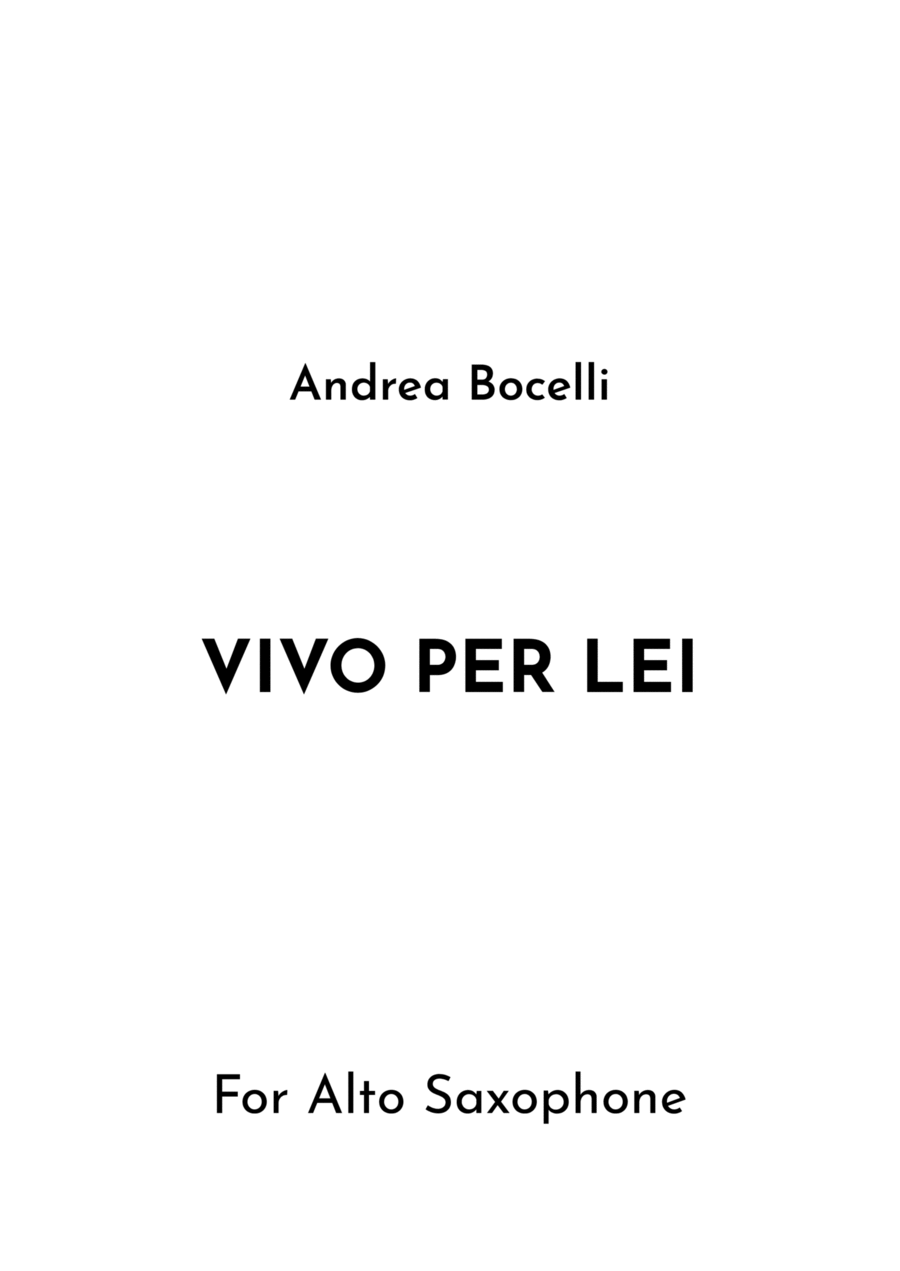 Vivo Per Lei Vivo Per Lei Alto Saxophone scores gallery preview page 1
