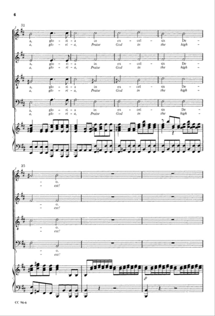 Gloria 4-Part scores gallery preview page 7