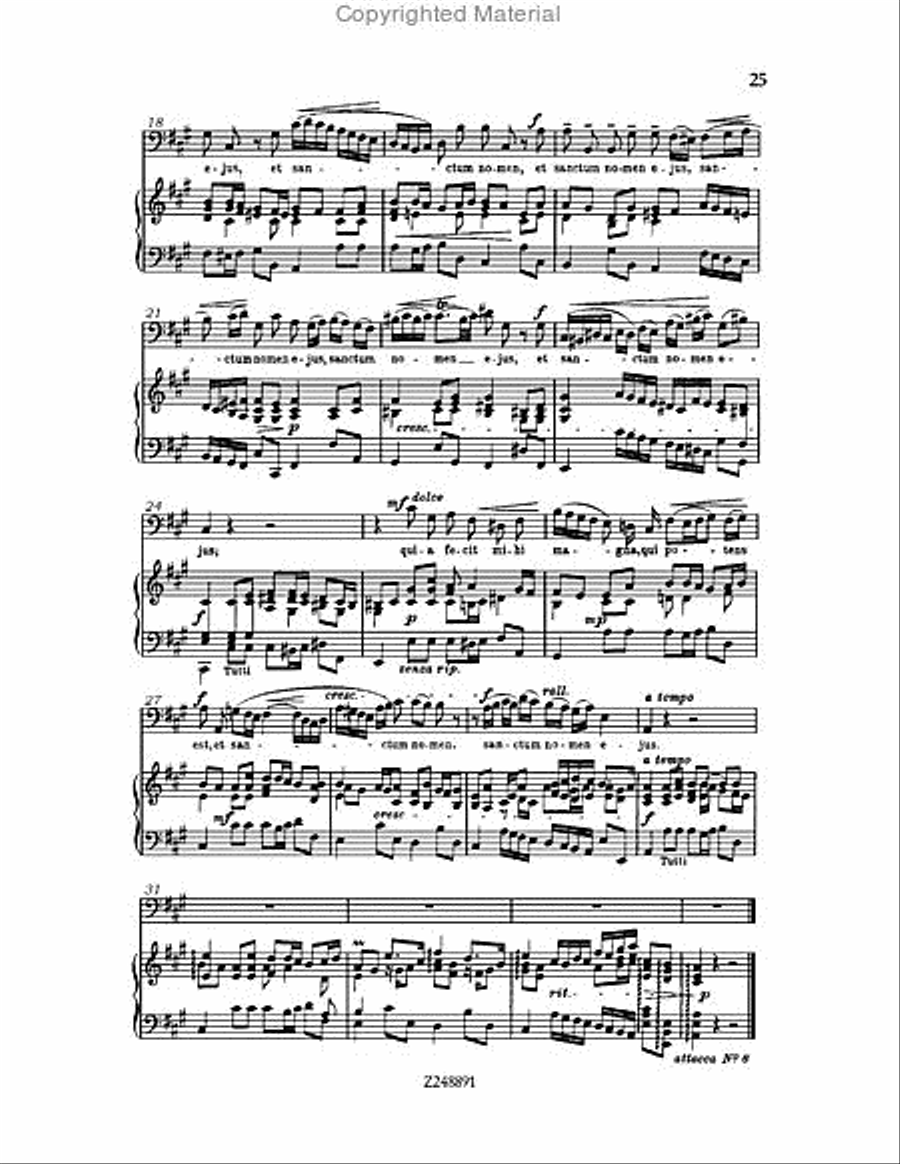 Magnificat in D major, BWV 243 Choir scores gallery preview page 25