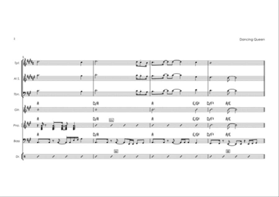Dancing Queen Jazz Ensemble scores gallery preview page 2