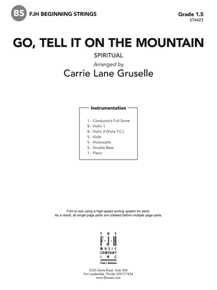 Go Tell it on the Mountain: Score