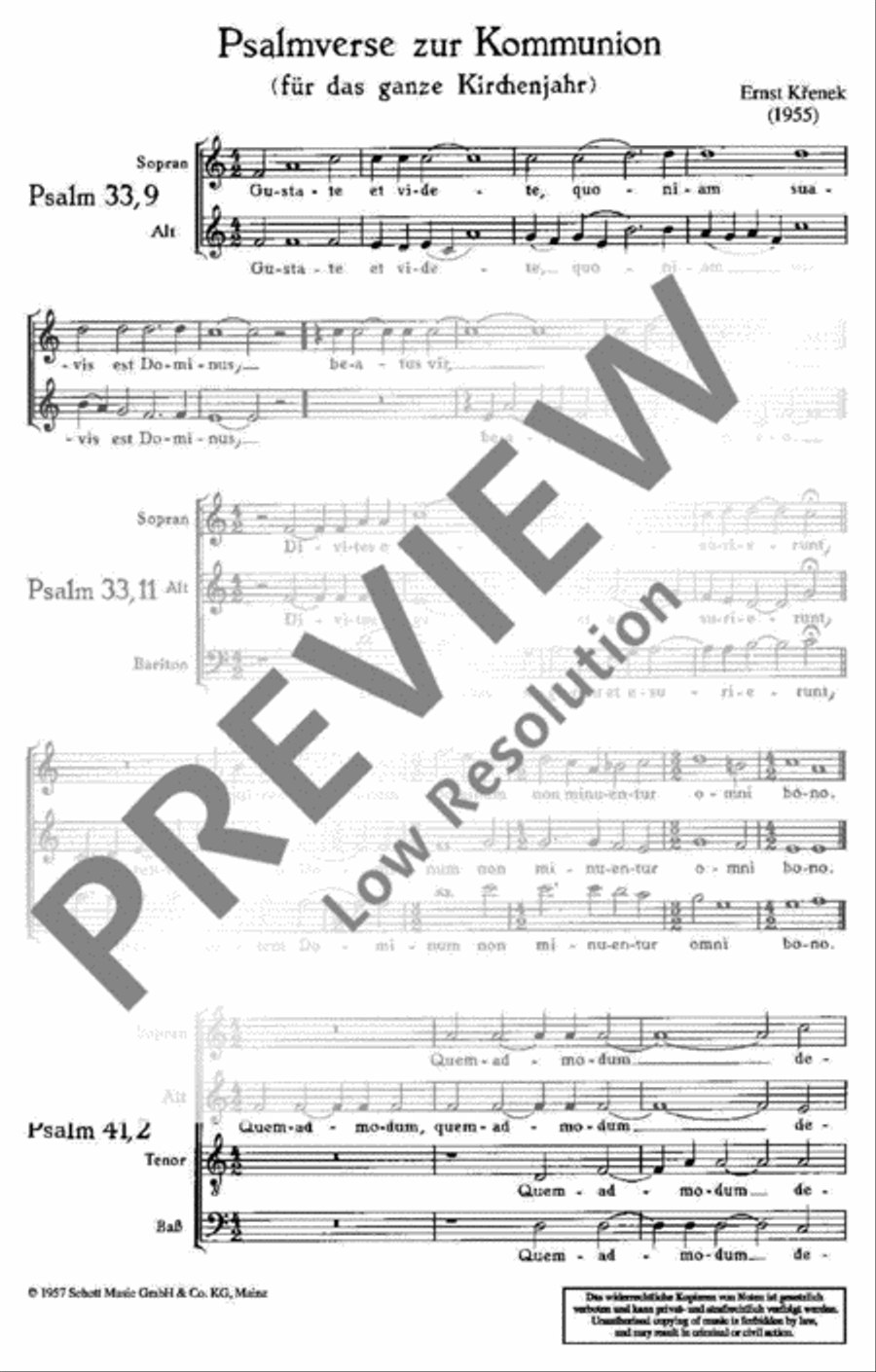 Psalmverse zur Kommunion 4-Part scores gallery preview page 4