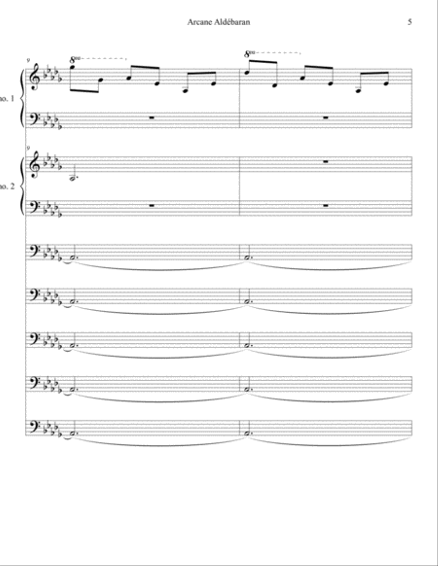 "Arcane Aldébaran" piano 1 & 2 / Cello 1,2,3,4 / Contrabass image number null