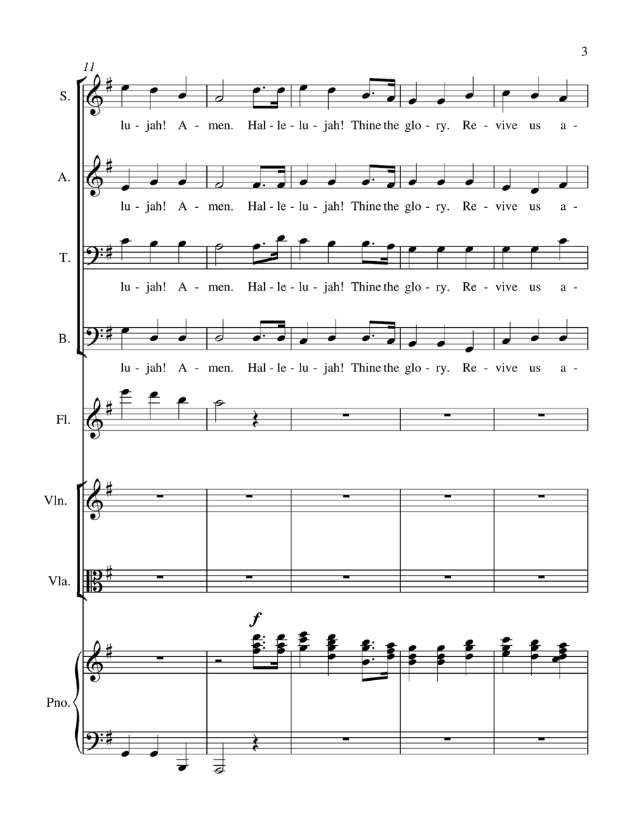 Revive Us Again - #3 of 5 in my Suite of Hymns 4-Part scores gallery preview page 3