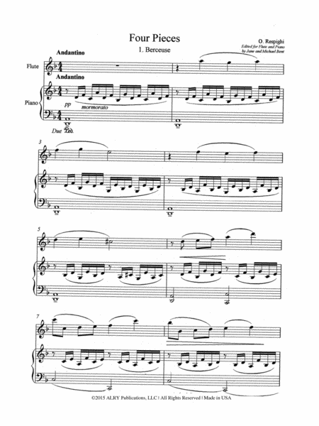 Four Pieces for Flute and Piano image number null