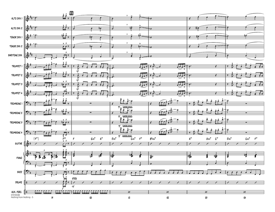 Nothing from Nothing - Conductor Score (Full Score) Jazz Ensemble scores gallery preview page 5