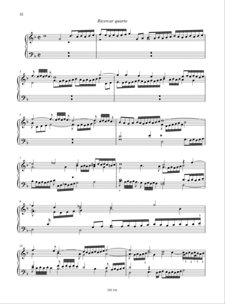 Ricercari da cantare a quattro voci. Libro Terzo (Venezia 1608) Intabulated and Diminished for Organ Organ Solo scores gallery preview page 5