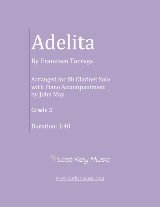 Adelita-Bb Clarinet Solo (Optional Piano Accompaniment)
