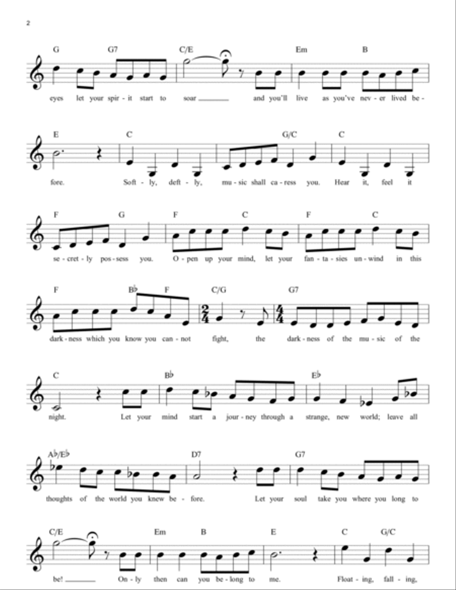 The Music Of The Night (from The Phantom Of The Opera) Piano scores gallery preview page 2