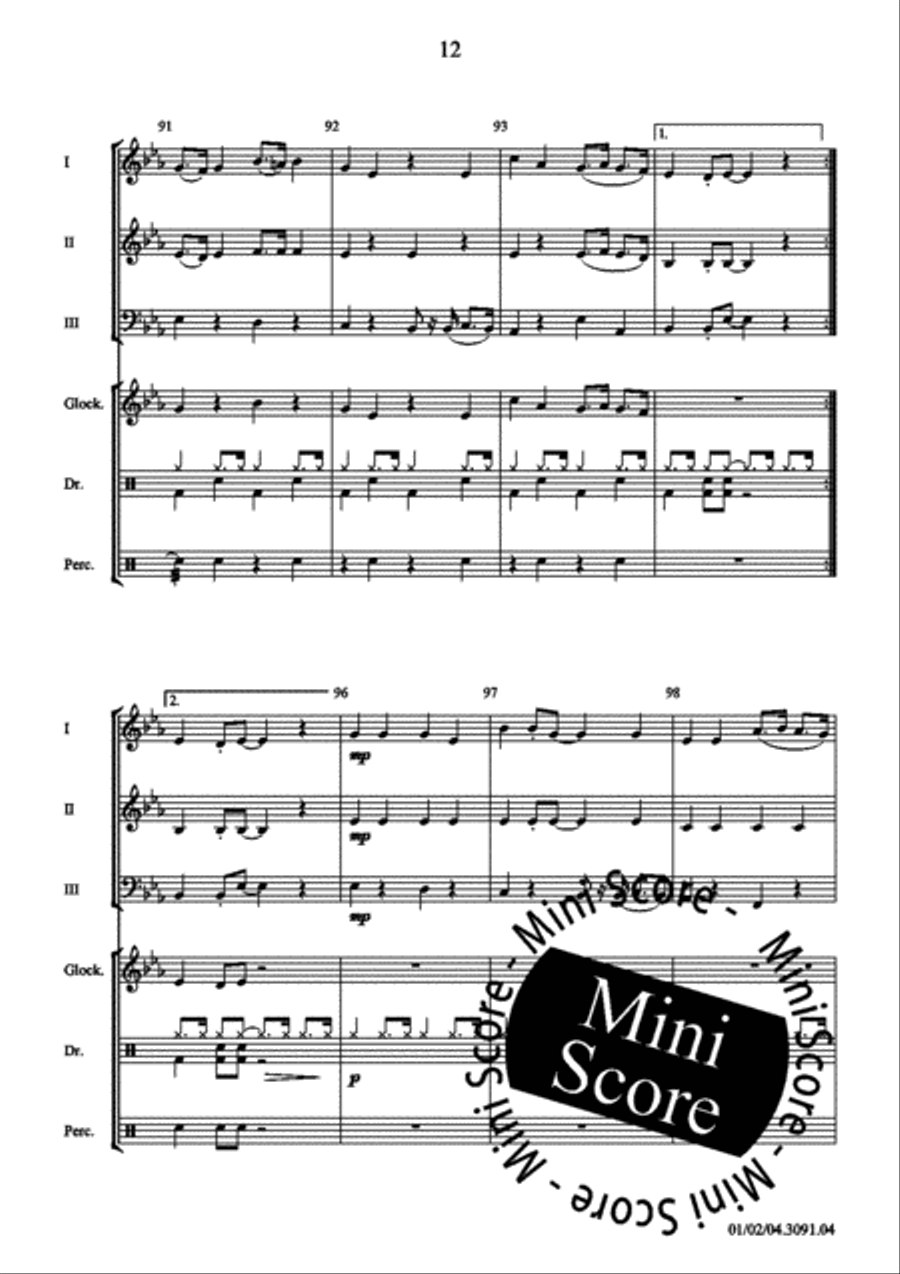 Funny Girls Concert Band scores gallery preview page 18