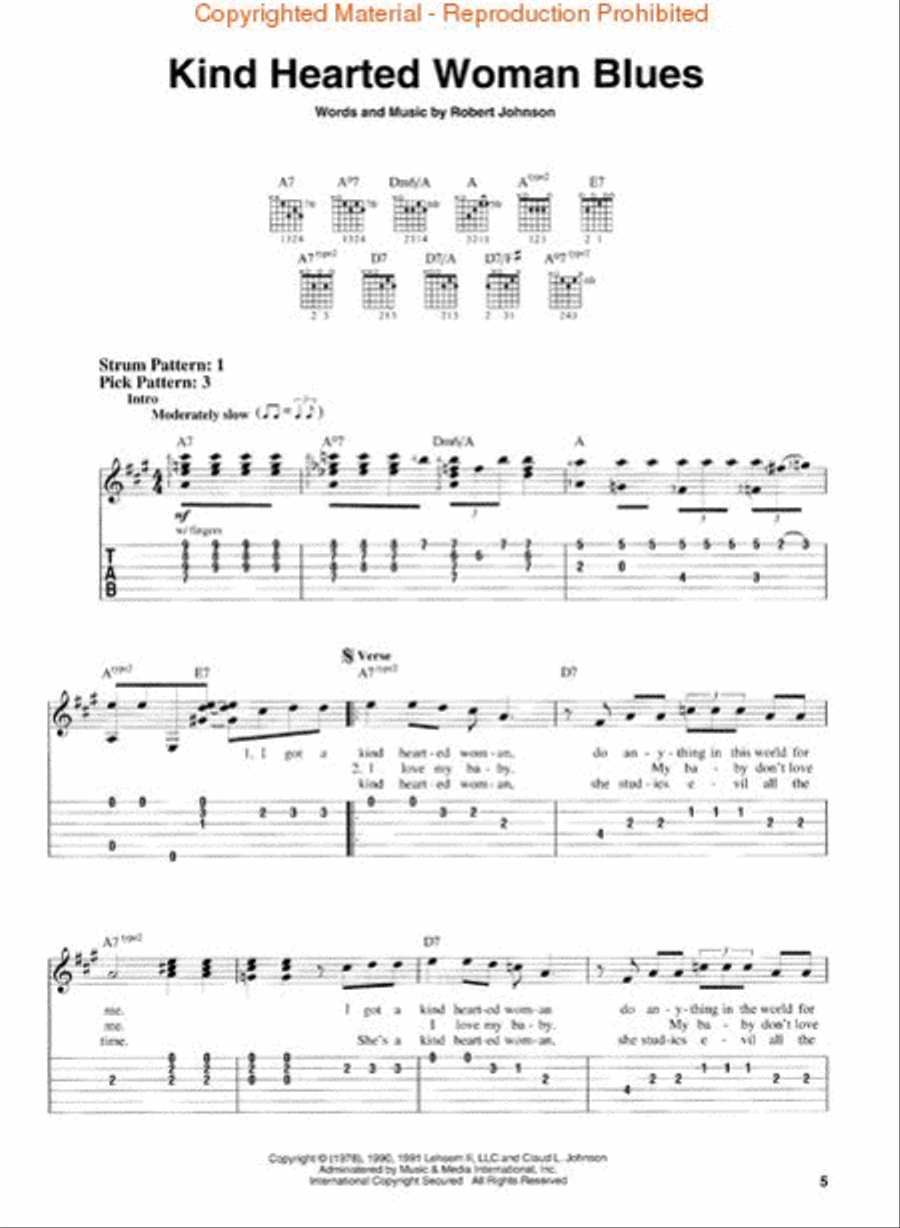 Robert Johnson – Easy Guitar Collection Electric Guitar scores gallery preview page 3