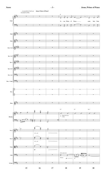 Jesus, Prince of Peace - Orchestral Score and Parts