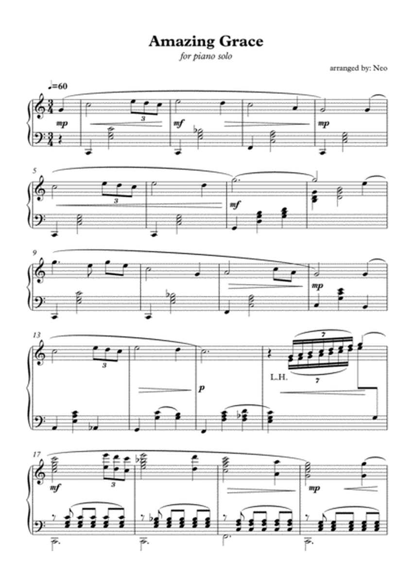 Amazing Grace ( for Piano Solo ) ( Intermediate level ) image number null
