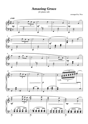 Amazing Grace ( for Piano Solo ) ( Intermediate level )