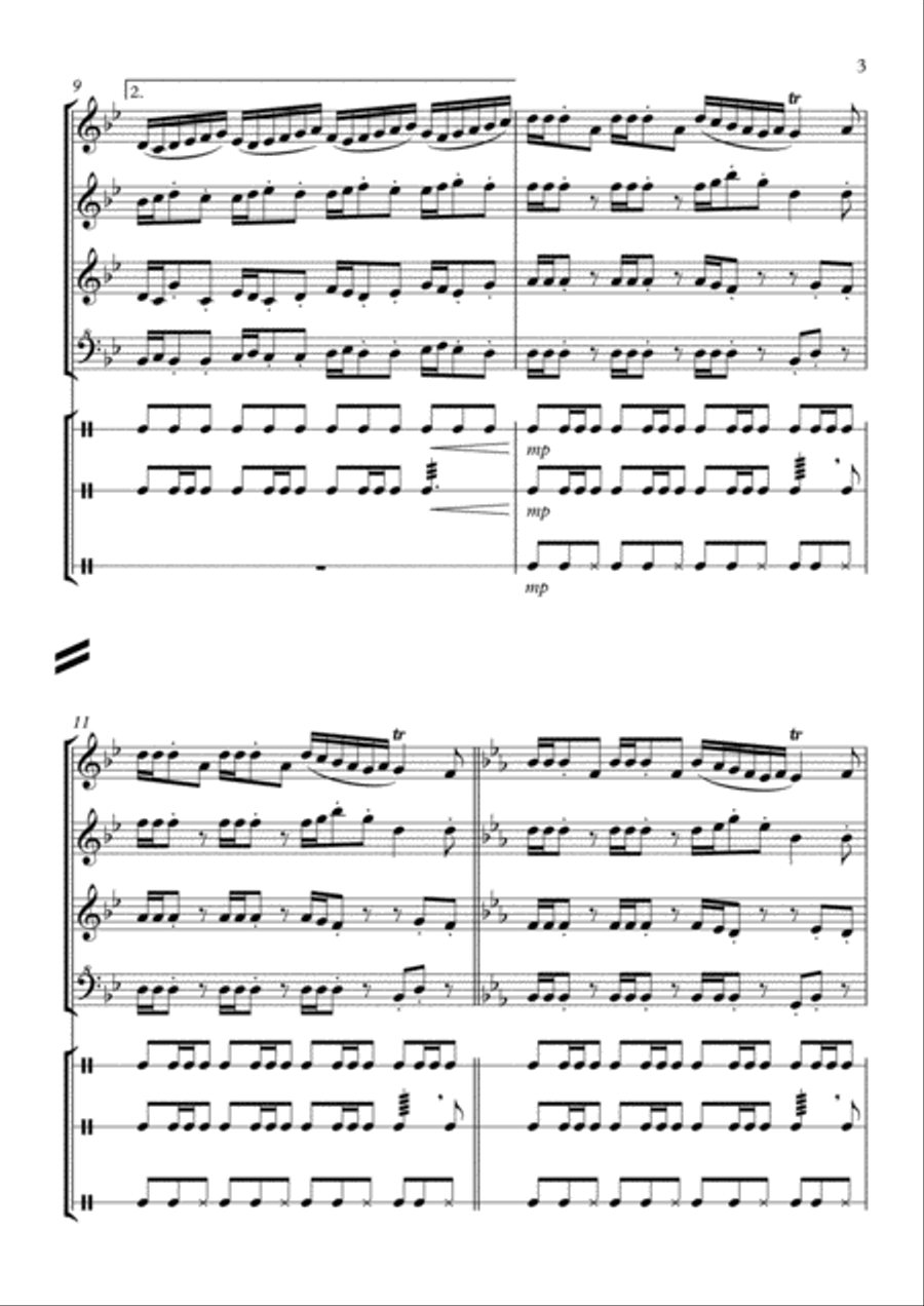 Museu de cera (Wax museum) - for recorder ensemble Recorder scores gallery preview page 3