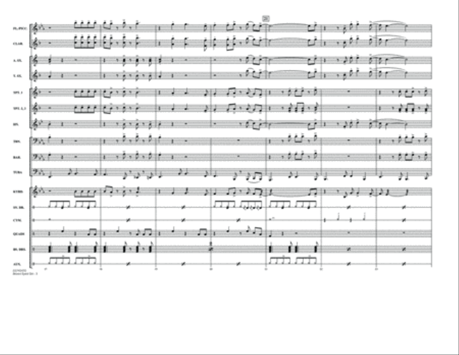 Brown Eyed Girl - Full Score Marching Band scores gallery preview page 3