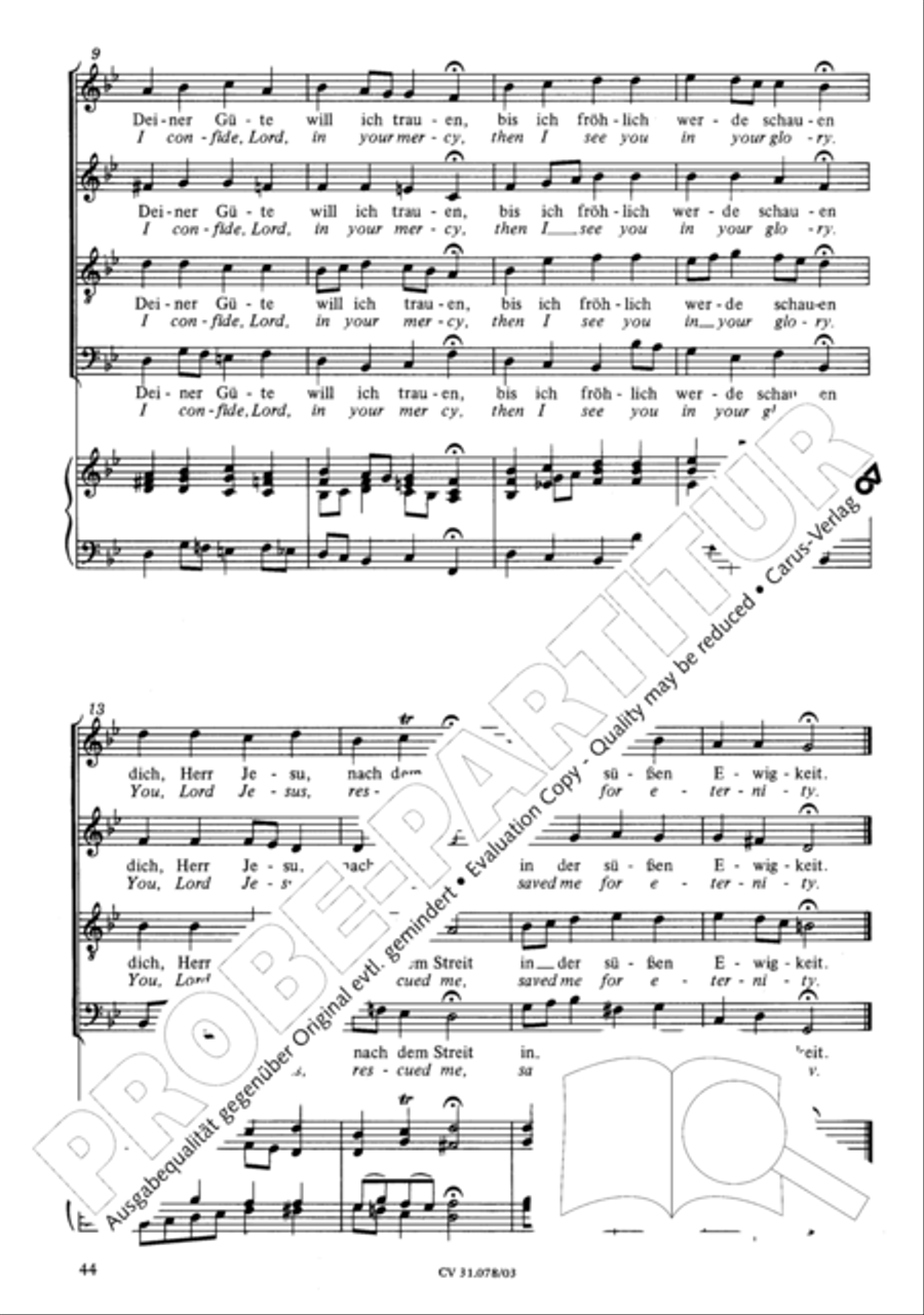 Jesus, you have freed my spirit (Jesu, der du meine Seele) 4-Part scores gallery preview page 45