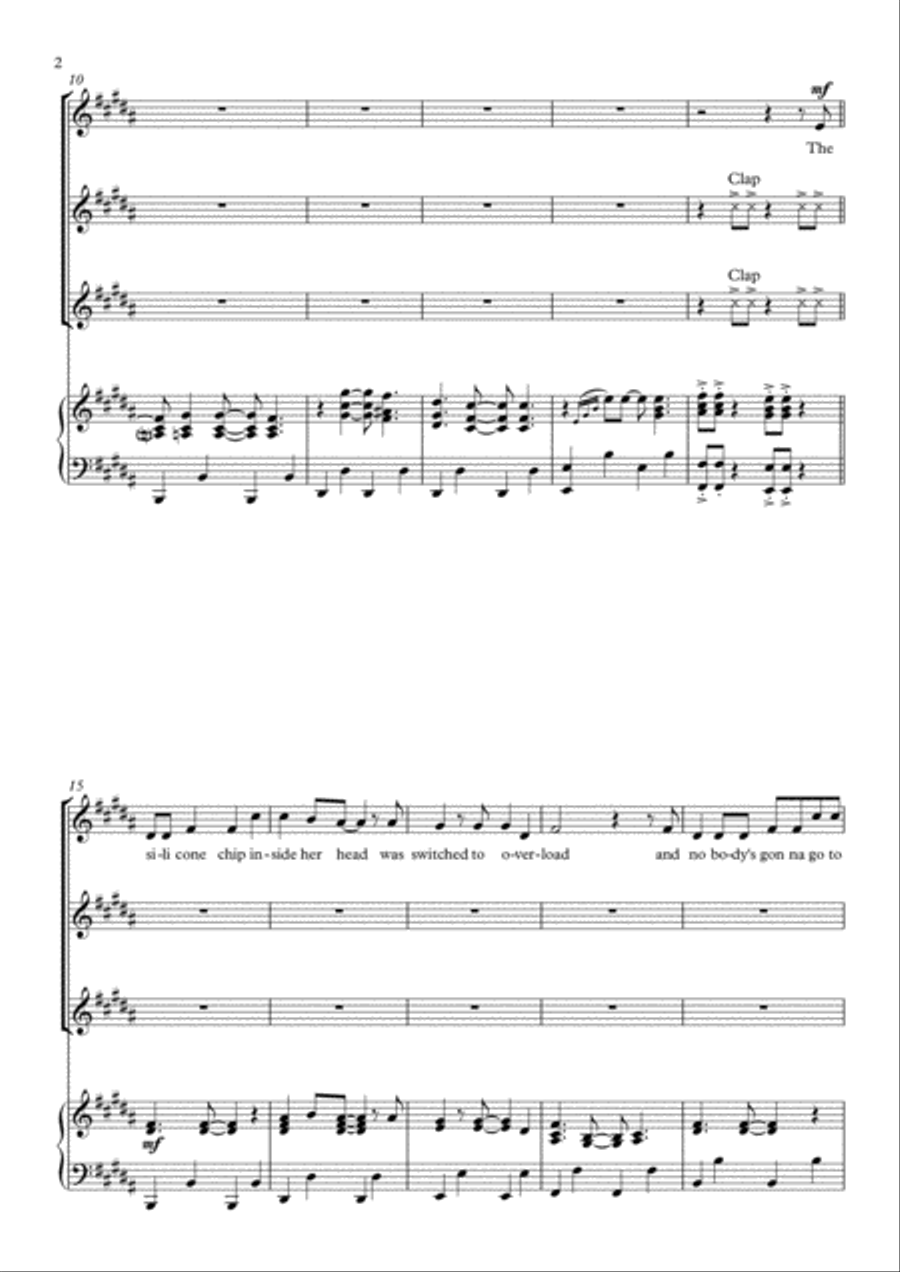 I Don't Like Mondays I Don't Like Mondays SSA scores gallery preview page 2