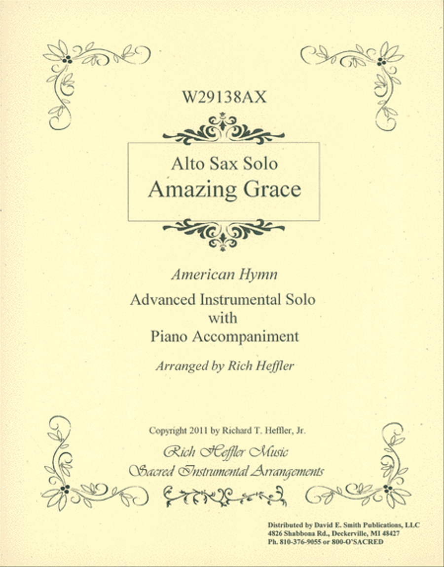 Amazing Grace Alto Saxophone scores gallery preview page 1