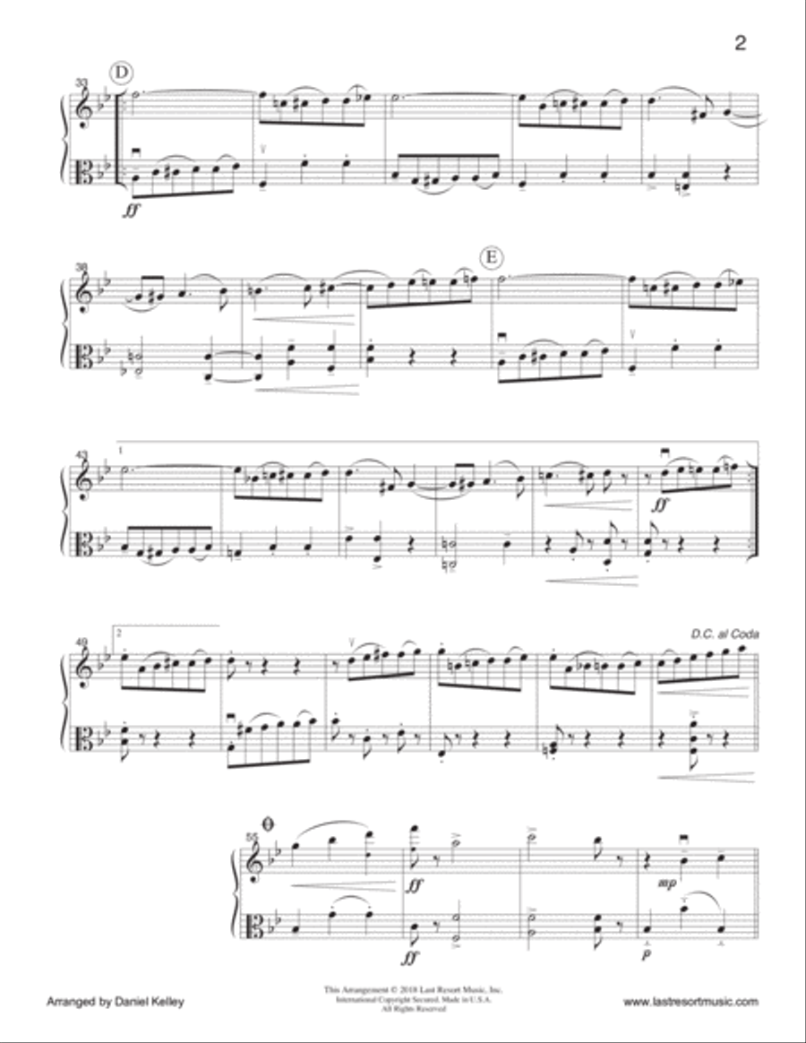Final Waltz from The Nutcracker for Violin & Viola Duet Music for Two (or Flute or Oboe & Viola) Small Ensemble scores gallery preview page 3