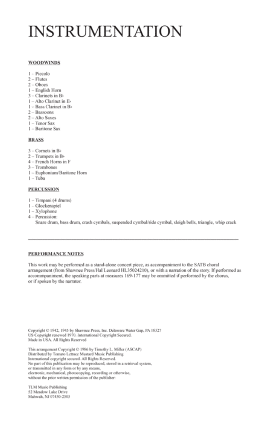 Twas The Night Before Christmas Concert Band scores gallery preview page 4