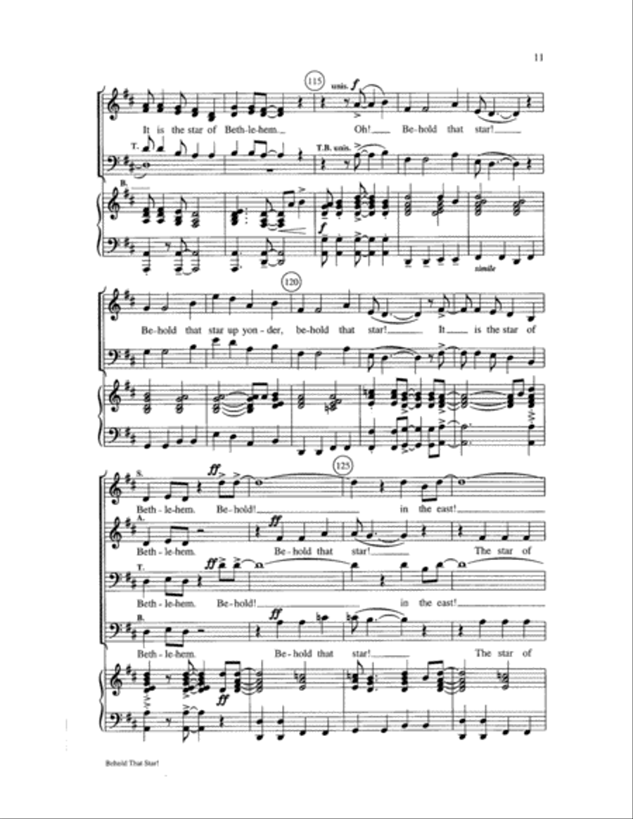 Behold that Star! with Rise Up, Shepherd and Follow Choir scores gallery preview page 11