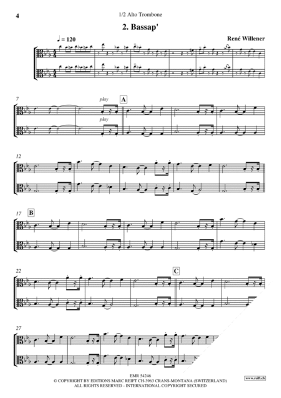Happy Birthday Trombone scores gallery preview page 4