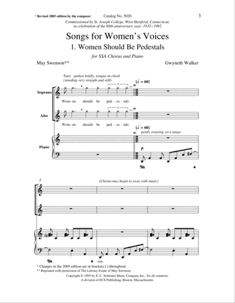 Women Should Be Pedestals SSA scores gallery preview page 3